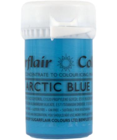 Sugarflair - Satin range - Arctic Blue - Cake decoration concentrated liquid food colour paste - Buy Online on SooperMarket.com