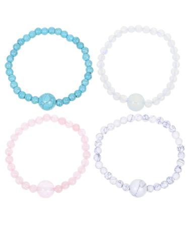 FOMIYES Car Decor Car Decor Round Glasses 4Pcs Beaded Anti Motion Sickness Nausea Anti Nausea Wristband for Travel Car Sickness Seasickness Car Decor Round Glasses Round Glasses