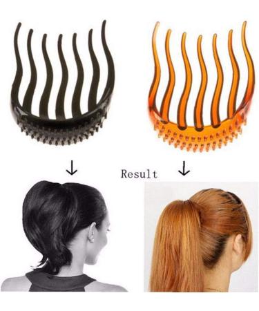 1pc Magic Hair Styling Insert Comb Bump It Up Volume Inserts for Donut Ponytail Fluffy Hair Comb Beauty Tool(black) - Buy Online on SooperMarket.com