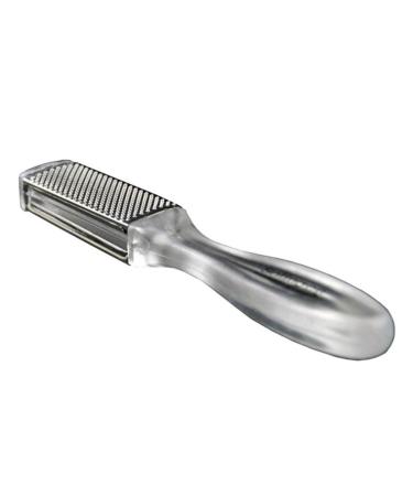 CareforYou Pedicure Foot File Callus Rasp Scrubber Hard Dead Rough Skin Callus Remover Reducer 2 Sides Clear Handle