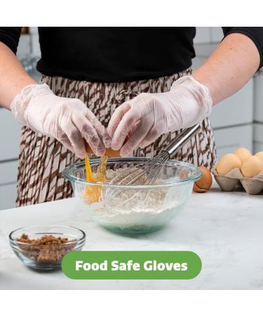 100 Pack Medium Clear Powder-Free Vinyl Disposable Gloves - Ideal for Food Service and Hygiene Protection - Buy Online on SooperMarket.com
