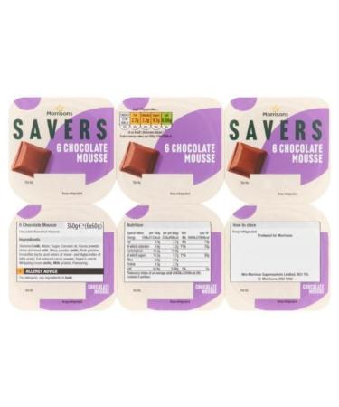 Morrisons 'M'Savers Chocolate Mousse 6 Eaches