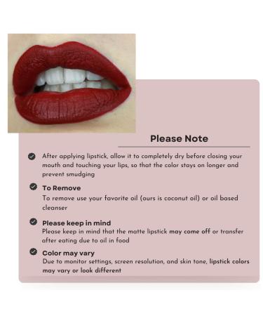 Mynena Red Matte Lipstick - Long-Lasting, Waterproof & Gluten-Free | Elle - Buy Online on SooperMarket.com