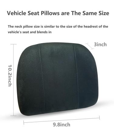 Forbell Memory Cotton Car Headrest Neck Pillow - Suede Black Car Accessories - Buy Online on SooperMarket.com