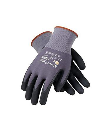 MaxiFlex PIP 34-874/L Maxi Flex Ultimate 34874 Foam Nitrile Palm Coated Gloves, Gray, Large (Pack of 12) Large (Pack of 12) 12 Pair
