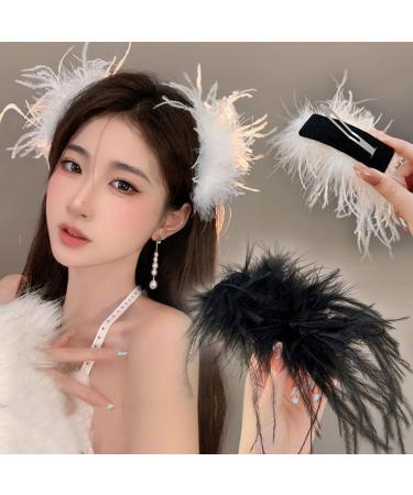JSGHGDF Hair Clip 1920s Snap Hair Clip Hair Clamps Barrettes for Womens Large Headpieces Black - Buy Online on SooperMarket.com