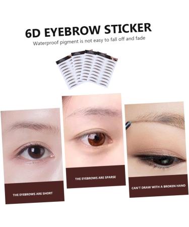 NOLITOY 4pcs Waterproof Eyebrow Women Transfer Like Sticker Men Makeup Water Hair-like Tool Authentic 21x15cm Brown - Buy Online on SooperMarket.com