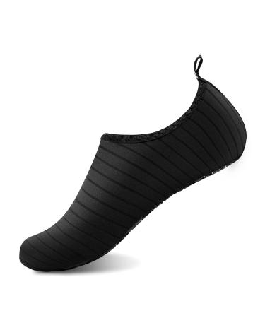 Bathing shoes beach shoes water shoes aqua shoes swimming shoes surf shoes barefoot shoes for women men 42/43 EU stripes black