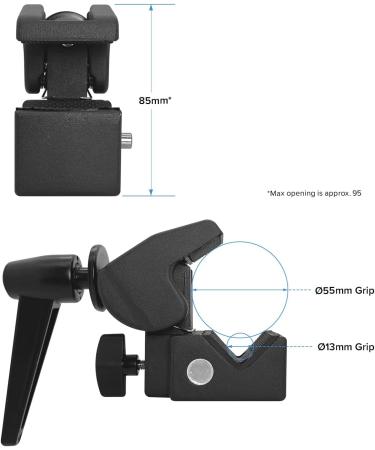 LimoStudio Super Clamp with Metal Stud for Photo Video Studio - AGG1108 Black - Buy Online on SooperMarket.com