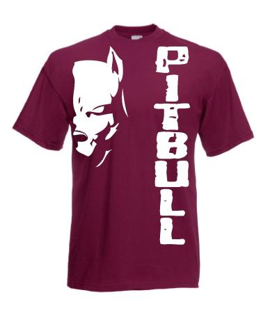 Generico t-Shirt Pitbull Fight Dog Kickboxing Boxing Gift Idea 12 Colors also for Children L Amaranth