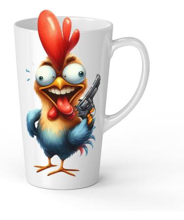White Ceramic Kids Chicken Mug - Large 483 ml Perfect for Hot Chocolate or Milk Fun and Easy to Use - Buy Online on SooperMarket.com