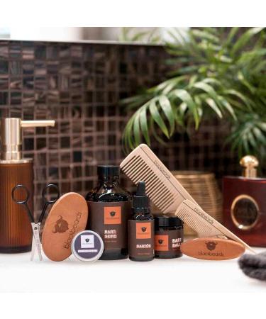 Blackbeard's Ultimate Beard Care Set - Benzoe-Orange Fragrance | Oil Balm Soap Brush Comb & Shears | Perfect Gift for Beards - Buy Online on SooperMarket.com