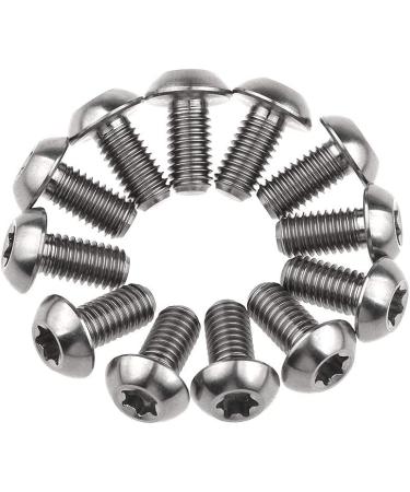 Wanyifa 12Pcs Ti Titanium Bolts Torx M5x10 for Bicycle Disc Brake Cycle Rotor Screws Gr5 - Buy Online on SooperMarket.com