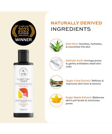 Buy Clarifying Toner with Salicylic Acid - Oil Control & Spot Treatment | Cruelty-Free Skincare | 7.04 oz by The Natural and Organic Family - International Shipping Available - Buy Online on SooperMarket.com