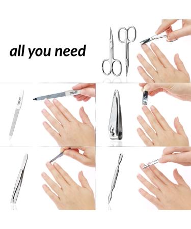 Buy Marqus 7-Part Manicure Set for Men & Women - Solingen Made in Germany Real Leather Case Perfect for Hand & Foot Care - Pink - Buy Online on SooperMarket.com