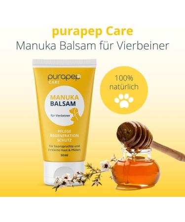 Purapep Care - Manuka Balsam for Dogs & Cats | Skin & Paw Regeneration | 50ml - Soothing Care for Stressed & Irritated Skin - Buy Online on SooperMarket.com