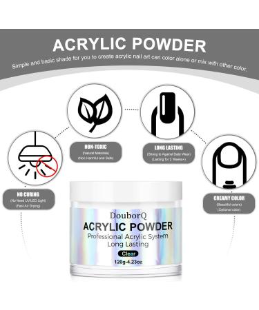 4.23oz Professional Crystal Clear Acrylic Nail Powder for French Manicure Extension - Buy Online on SooperMarket.com