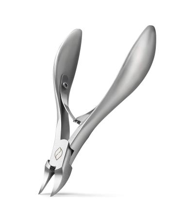 FERYES Toenail Clippers for Thick Nails Toe Nail Clipper for Ingrown Hard Toenails Professional Podiatrist Heavy Duty Toenail Scissors for Seniors Women Men Silver Silver type1