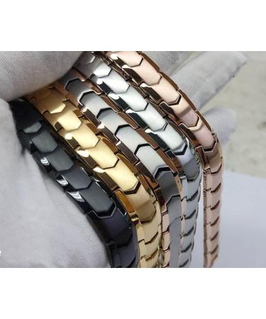 Men's Pure Titanium Magnetic Bracelets - Double Powerful Magnets, Eliminate Static Electricity - Black Bracelets - Buy Online on SooperMarket.com