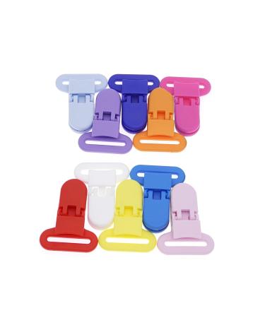 Sutoyuen 20pcs Plastic Pacifier Clips Holders - Ideal for Teething Toys, Baby Blankets, and Bib Leash - Fits 25mm Ribbon - Buy Online on SooperMarket.com