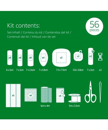 Amazon Basic Care First Aid Kit - 56 Pieces Green | Premium Emergency Supplies for Home & Travel - Buy Online on SooperMarket.com