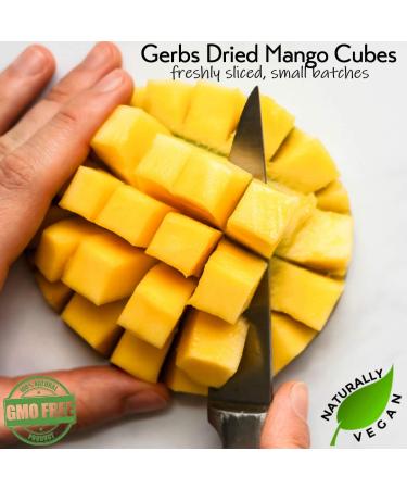 GERBS Dried Mango Cubes 2 LBS - Sweet & Allergy-Free | Vitamin B Boost | Gluten & Peanut Free - Buy Online on SooperMarket.com