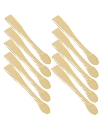 FRCOLOR 10pcs mask spoon Gold Mini Facial Cream Spoons cosmetic scoop spatula Bar Spoon mini facial spatula facial mask spatula Makeup Beauty Spoons cosmetic spoon abs small spatula face