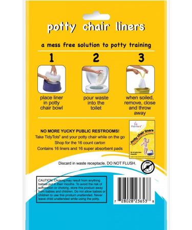 TidyTots Disposable Potty Chair Liners - Universal Fit - 32 Pack - Buy Online on SooperMarket.com