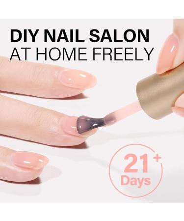 AILLSA Nude Gel Polish - Light Rose Pink Skin Color Sheer Nail Polish 15ml - Buy Online on SooperMarket.com
