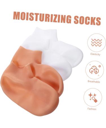 FOMIYES 2 Pairs Exfoliating Moisturizing Socks Womens Socks Moisture Enhancing Socks Womans Socks Spa Socks Women No Crease Hairpin Black Sebs Girl Child Cosmetic Socks - Buy Online on SooperMarket.com