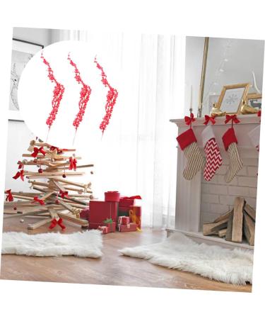 HOMSFOU 9 pcs crafts branch christmas tree red fruit christmas berry spray crafts berry picks dragon beard Foam berry decorate Christmas Red Berry Twig Stem Accessories red berries - Buy Online on SooperMarket.com