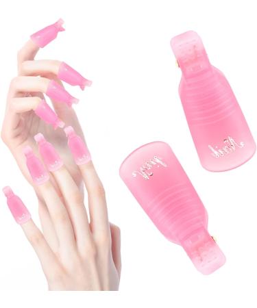 G2PLUS Gel Nail Remover Clips - 10 PCS Plastic Soak Off Finger Clips for Gel Nail Polish Removal - Pink - Buy Online on SooperMarket.com