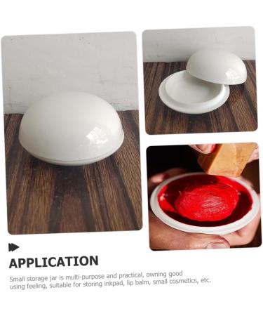 Uonlytech Cosmetic Containers Cream Container Ceramic Jar with Lid Lip Balm Containers Mini Containers Makeup Container Lotion Container Jar Sample Travel White Make up Ceramics - Buy Online on SooperMarket.com