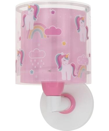 Dalber Unicorns Children's Wall Lamp - Pink Animal Light for Kids' Room | Stylish Lampshade - Buy Online on SooperMarket.com