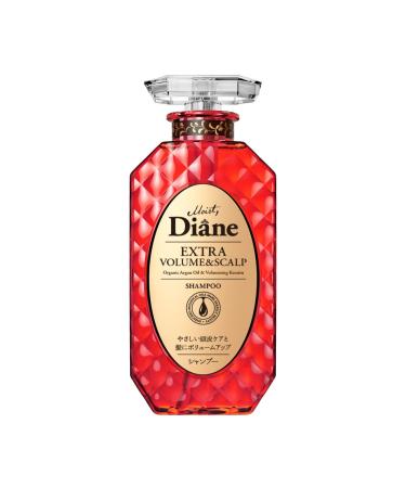 Moist Diane Extra Volume & Scalp Sulfate Free Hair Shampoo Men & Women for from Japan Organic & Natural Shampoo with Argan Oil & Herbal Essence 15.2 Fl Oz/450 ml