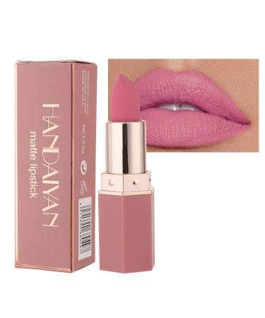 GL-Turelifes Matte Lipstick Velvety Red Lipsticks Waterproof Long Lasting Smoothing Non-stick Cup Sexy Colors Lipsticks (#02 Barbie Pink)