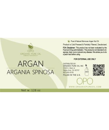 Deodorized Argan Oil 128 oz | 100% Pure Carrier Oil for Skin Hair & Body | Non-GMO Vegan Hydrating Soothing - Shop Now - Buy Online on SooperMarket.com