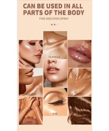 Buy Bright Green Body Glitter Spray | Moisturizing Liquid Highlighter for Face Hair & Body | Quick-Drying & Non-Sticky Makeup - Buy Online on SooperMarket.com