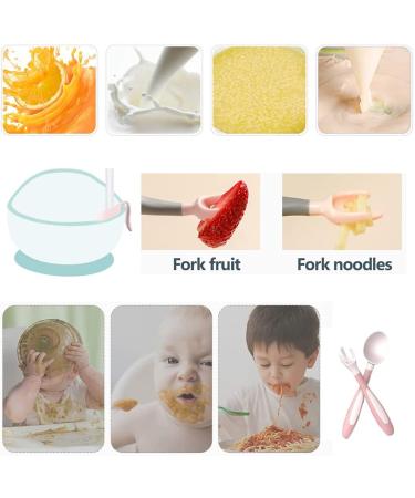 Non-Slip Silicone Baby Suction Plate Set with Divided Placemat - Green | Includes Bendable Fork & Spoon | Toddler Feeding Plate for Self Feeding Training - Buy Online on SooperMarket.com