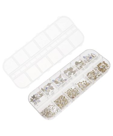 Beavorty 1 Box Manicure Fancy Shape Diamonds Nail Ornament Nail Pearls Flatback Diamond Charms Nail Rhinestones Charms Diy Manicure Semicircle Nail Diamond Nail Drill Round Pendant 3d As Shown