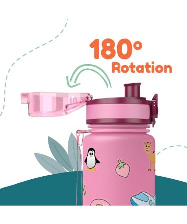 Bumpli 500ml Drinking Bottle for Kids - BPA-Free Leak-Proof Fruit Insert - Perfect for School Kindergarten & Sports (Pink) - Buy Online on SooperMarket.com