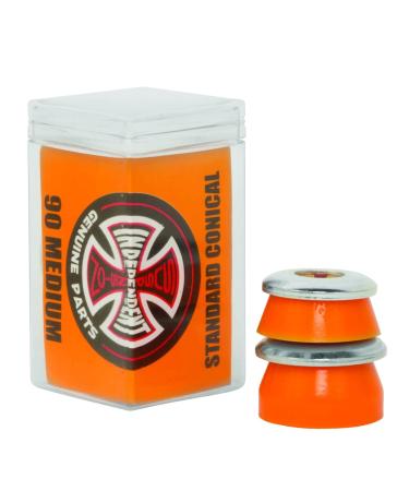 Independent Truck Co. Standard Conical Cushions Orange Skateboard Bushings - 2 Pair with Washers - 90a