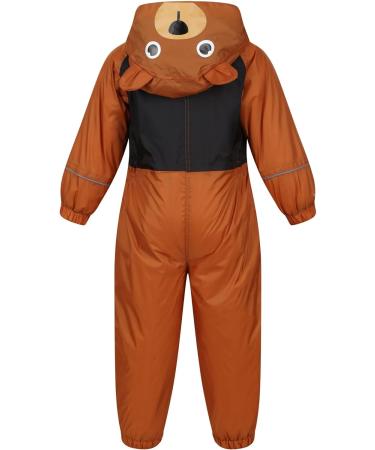 Regatta Kids Mudplay III Waterproof Insulated Animal All-in-one Suit - 2-3 Years - CopAlm/BlkBe - Buy Online on SooperMarket.com