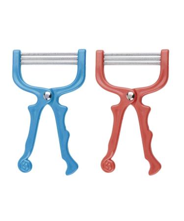 2 Pieces Facial Hair Remover 3 Row Handheld Spring Beauty Epilator Tool Beauty Tools