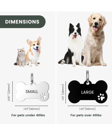 Personalized Yehanti Dog Tag - Stainless Steel Name Engraving for Dogs Cats & Puppies | Custom Collar Tags with Name Phone & Address - Buy Online on SooperMarket.com