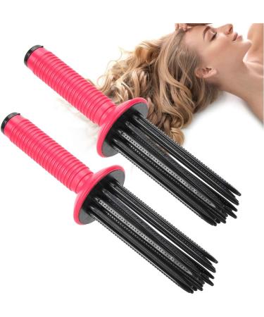 Hair Curling Roll Comb 2pcs Hair Curler Hair Curling Roll Comb Anti Slip Curling Wand Hairstyling ToolsHair Straightening Irons Curling for Hair Salon Home - Buy Online on SooperMarket.com