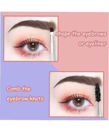 Tossper Eyebrow Brush Set - 2 Angled Brushes & Spoolie with Forehead Comb | Professional Eye Makeup Tools for Perfect Brows - Buy Online on SooperMarket.com