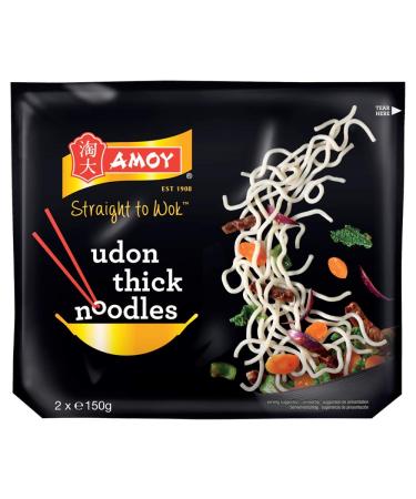 Amoy Straight To Wok Udon Thick Noodles 2 x 150g