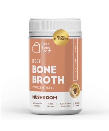 Bone Broth Premium Beef Bone Broth Concentrate Mushroom Flavour- 100% Sourced from AU Grass-Fed Pasture-Raised Cattle - Healthier Skin & Nails Healthy Digestion - Bone Broth Collagen