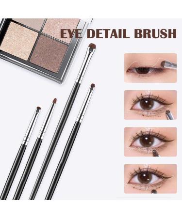 1/4Pcs Small Angle Precise Detail Eyeshadow Brush Soft Horse Hair Eyelid Highlighter Lying Silkworm Up Eyes Brushes Makeup Make - Buy Online on SooperMarket.com